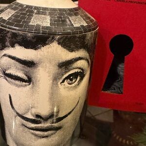 Fornasetti Profumi Scented Candle with Red and Black Accents